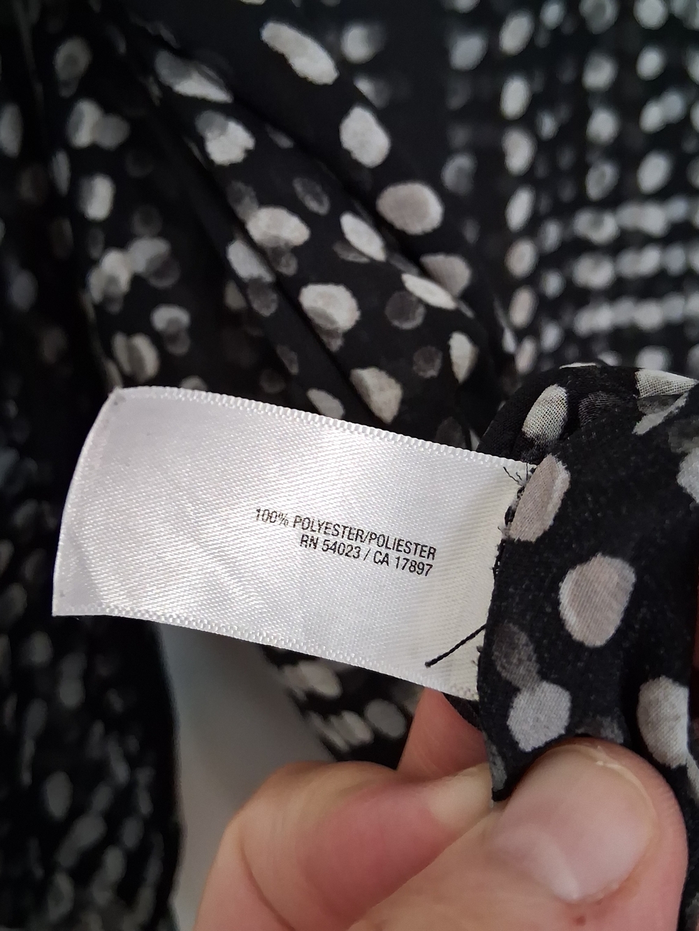 Old Navy Black Sheer Dot-Pattern Button-Up Blouse Size XXL - Picture 4 of 6